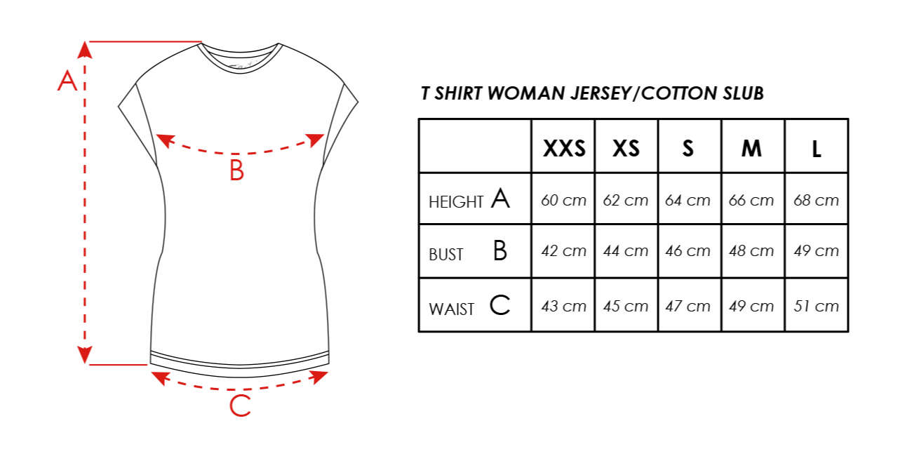 Size info T-Shirt woman Cotton Jersey/slub